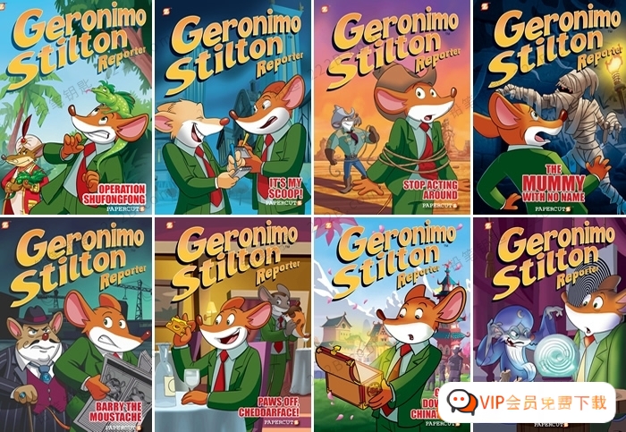 《老鼠记者Geronimo Stilton》1-3季动画+精讲课+新版PDF绘本+音频+词汇表+测试及答案资源合计50.64GB百度网盘下载