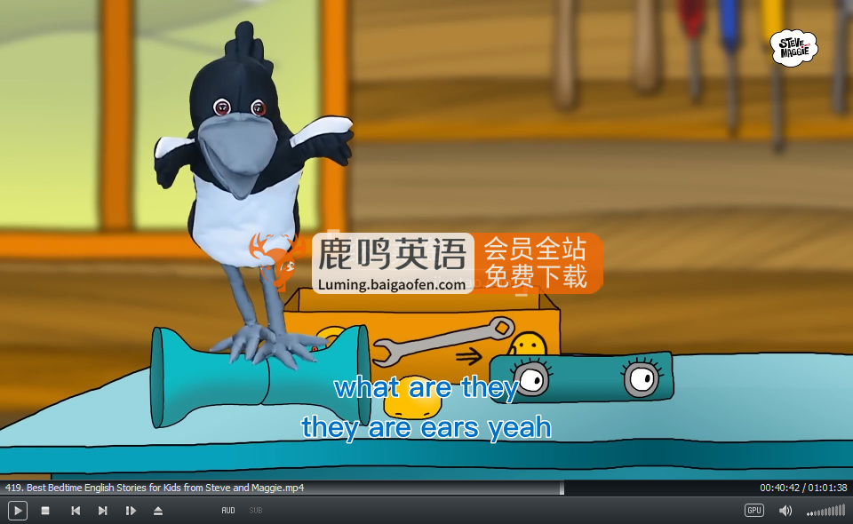 Wow English TV史蒂夫Steve和小鸟Maggie少儿趣味启蒙学英语，目前总计839集+，1080P高清视频带英文字幕，百度网盘下载！