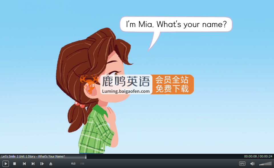 Let’s Smile小学段英语教材视频，Starter Level 1-6级全216集，1080P高清视频带英文字幕，百度网盘下载！