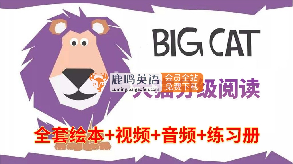 大猫英语《Big Cat》自然拼读绘本 – 476册PDF+289视频+音频+练习册资源包 – 百度网盘
