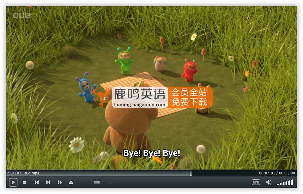 BBC英文启蒙动画《BeddyByes》全10集，1080P高清视频带英文字幕，百度网盘下载！