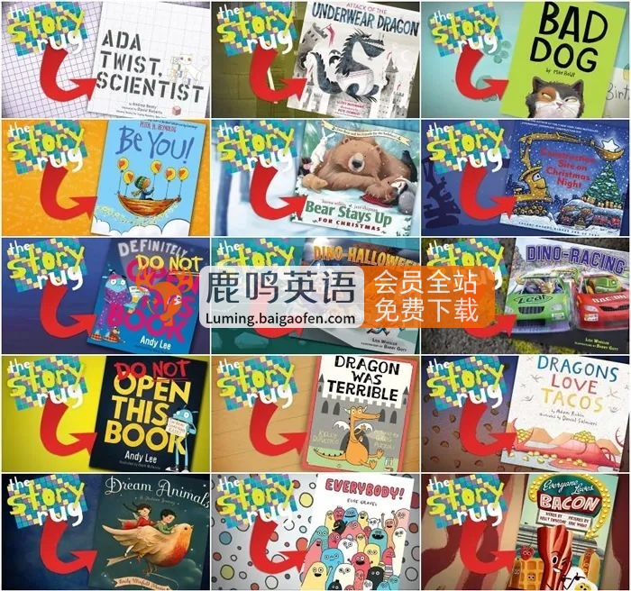 Youtube频道《The Story Rug儿童英文绘本故事视频》全215集，1080P高清视频带英文字幕，百度网盘下载！