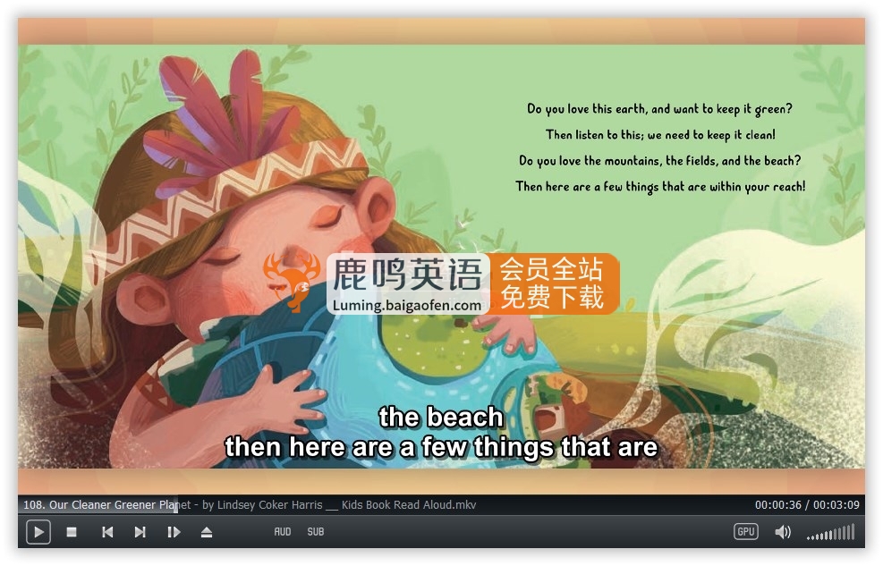 Youtube频道《The Story Rug儿童英文绘本故事视频》全215集，1080P高清视频带英文字幕，百度网盘下载！