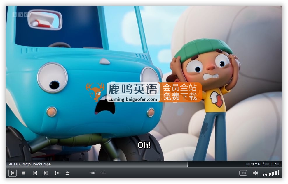 BBC英文动画《Mojo Swoptops》全39集，1080P高清视频带英文字幕，百度网盘下载！