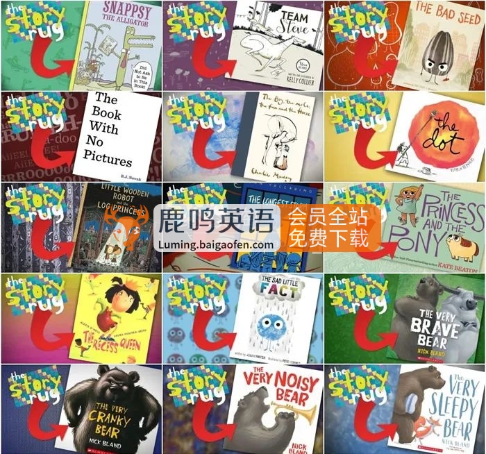 Youtube频道《The Story Rug儿童英文绘本故事视频》全215集，1080P高清视频带英文字幕，百度网盘下载！