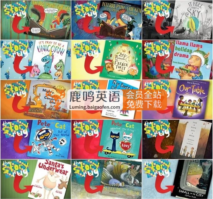 Youtube频道《The Story Rug儿童英文绘本故事视频》全215集，1080P高清视频带英文字幕，百度网盘下载！